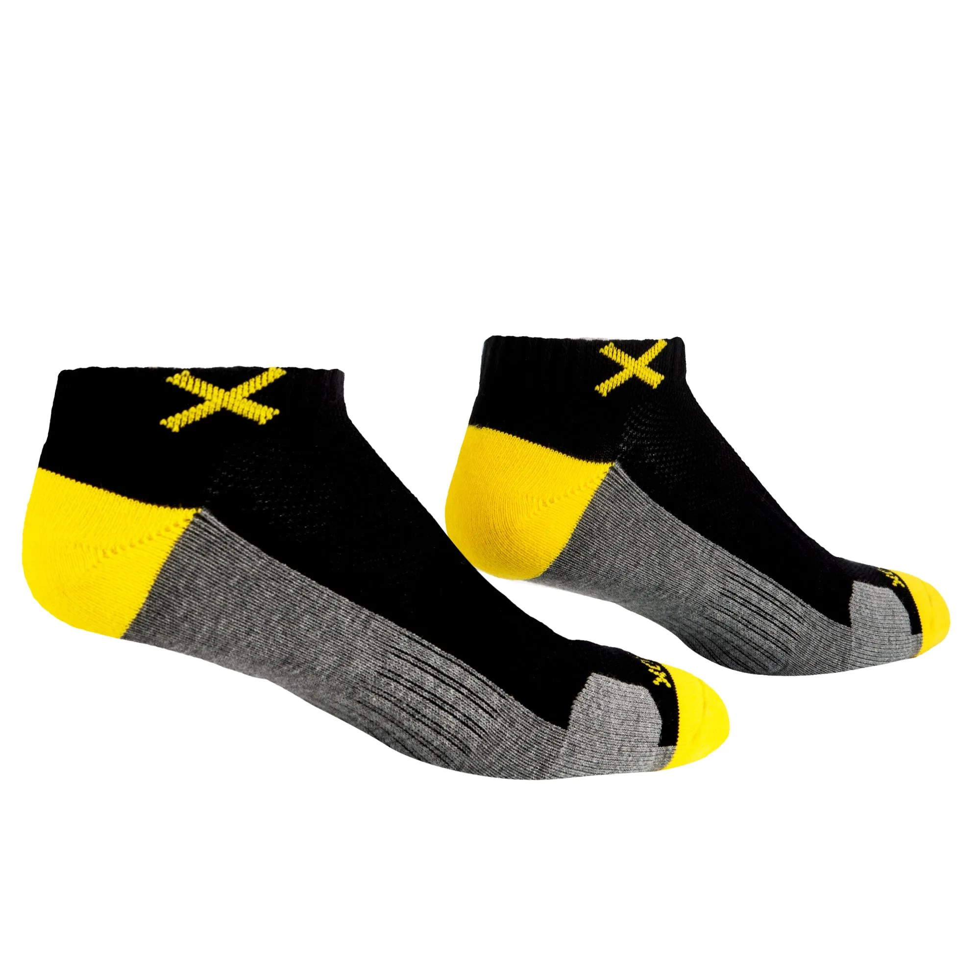 Basix Men Ankle 3 Block Staple Yellow Black Heather sold by Odd Sox product image thumbnail 3