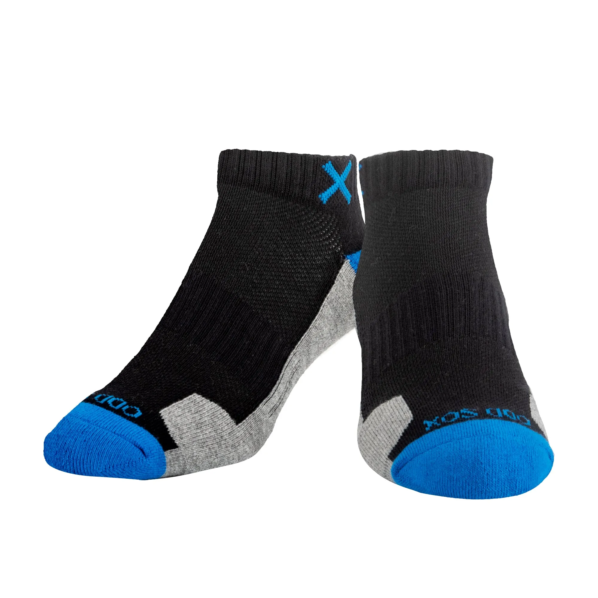Basix Men Ankle 3 Block Staple Royal Black Heather sold by Odd Sox product image thumbnail 2