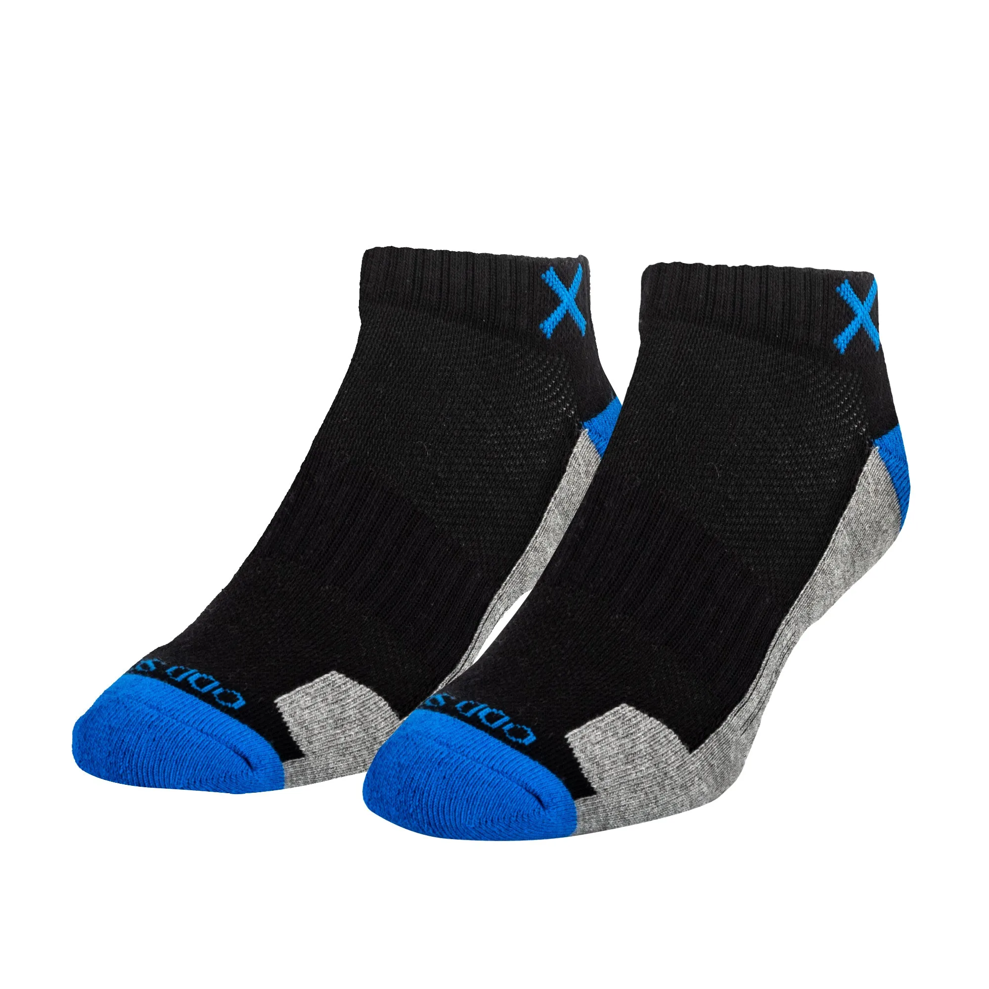 Basix Men Ankle 3 Block Staple Royal Black Heather sold by Odd Sox