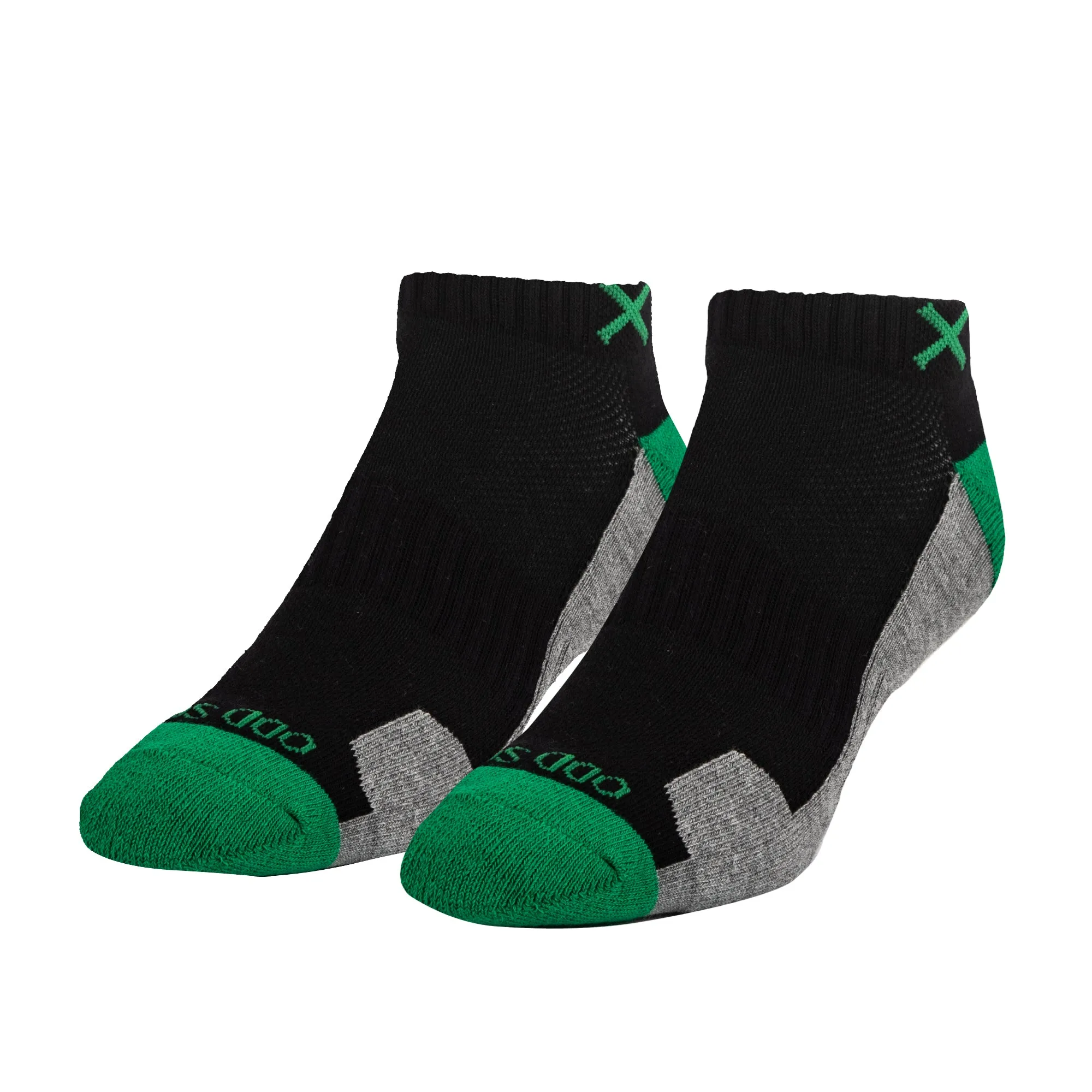Basix Men Ankle 3 Block Staple Green Black Heather sold by Odd Sox