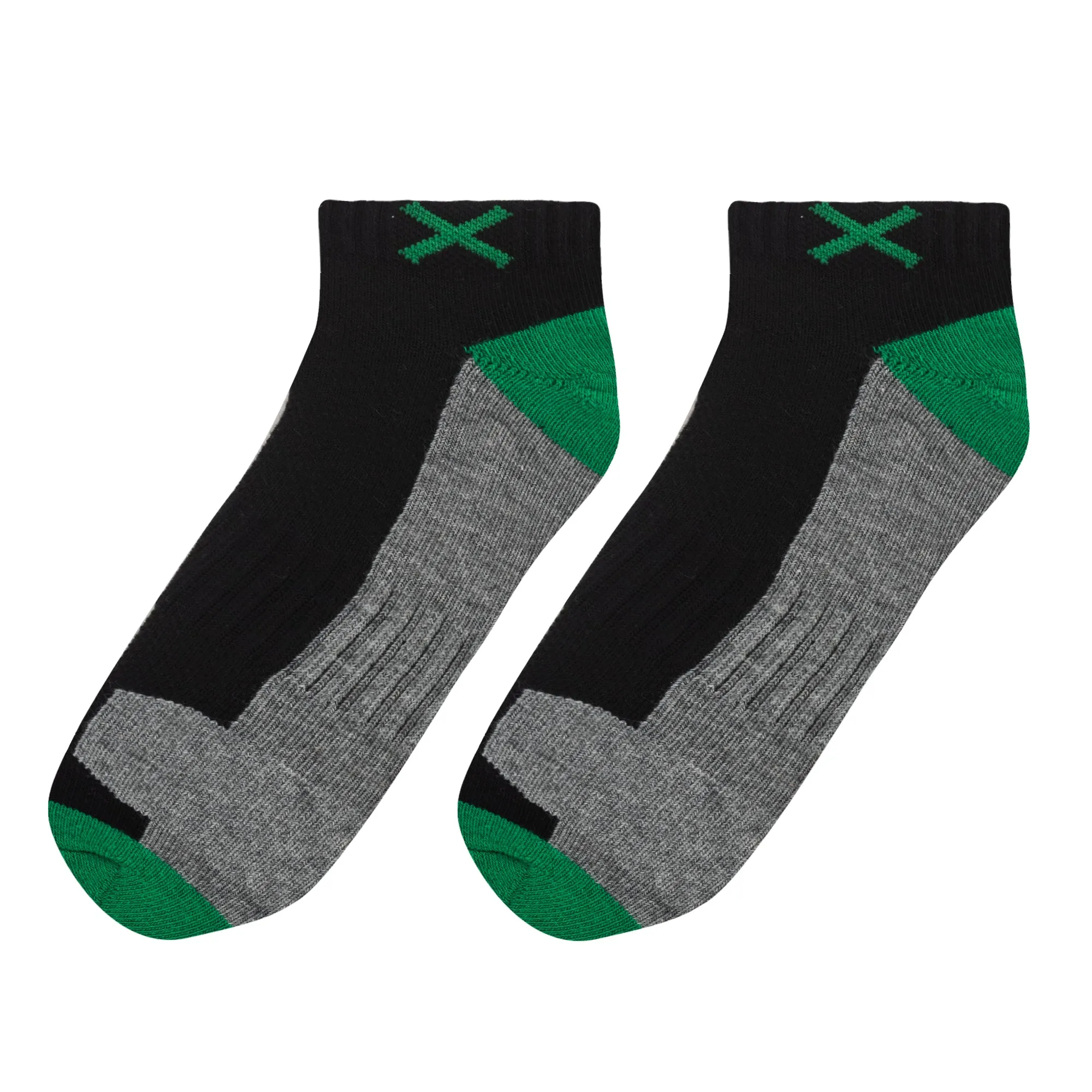 Basix Men Ankle 3 Block Staple Green Black Heather sold by Odd Sox product image thumbnail 5