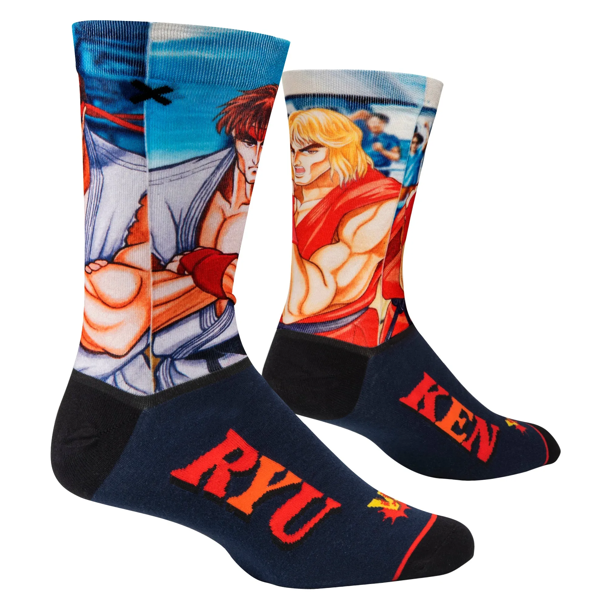Ryu Vs Ken Men's Crew Socks sold by Odd Sox product image thumbnail 3