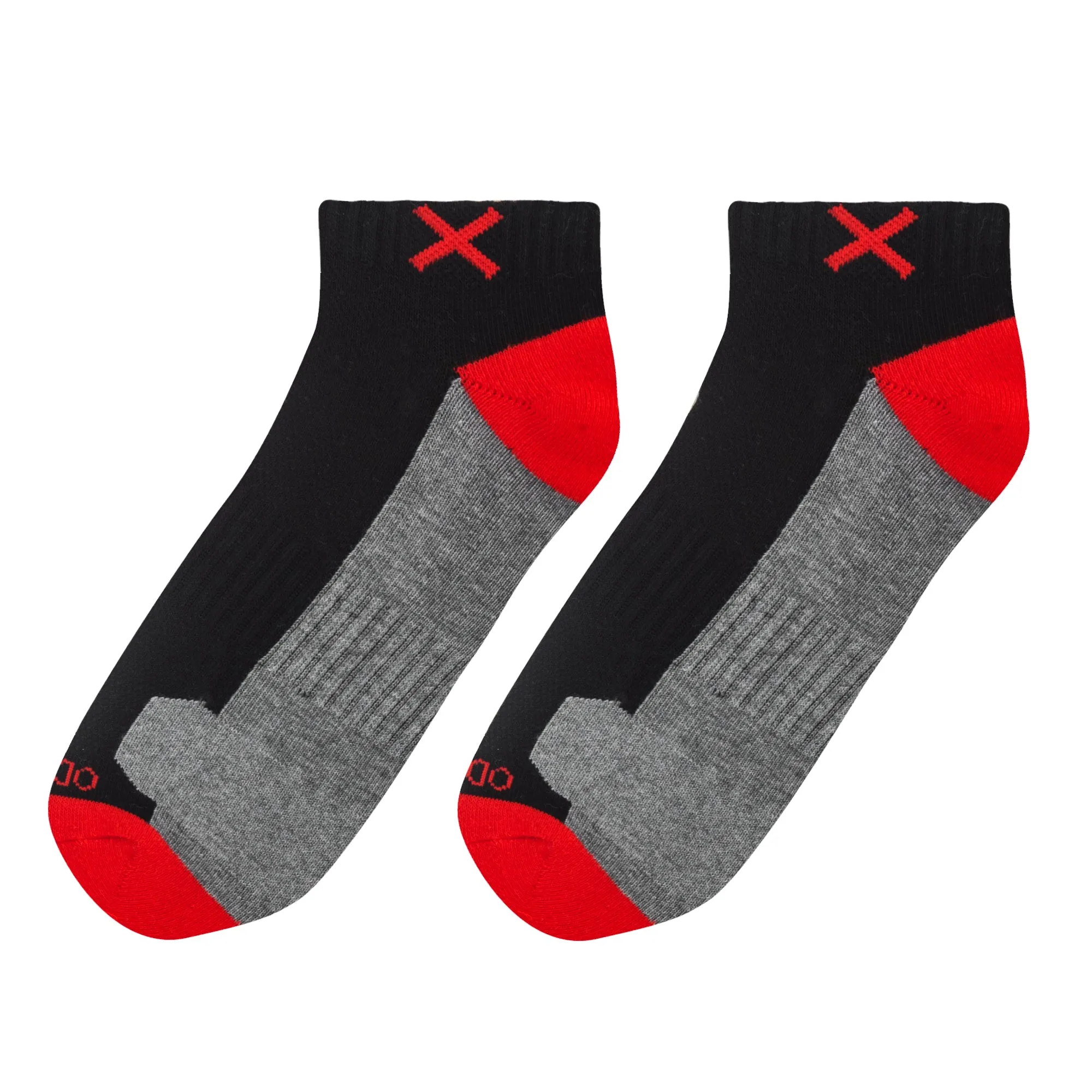 Basix Men Ankle 3 Block Staple Red Black Heather sold by Odd Sox product image thumbnail 5