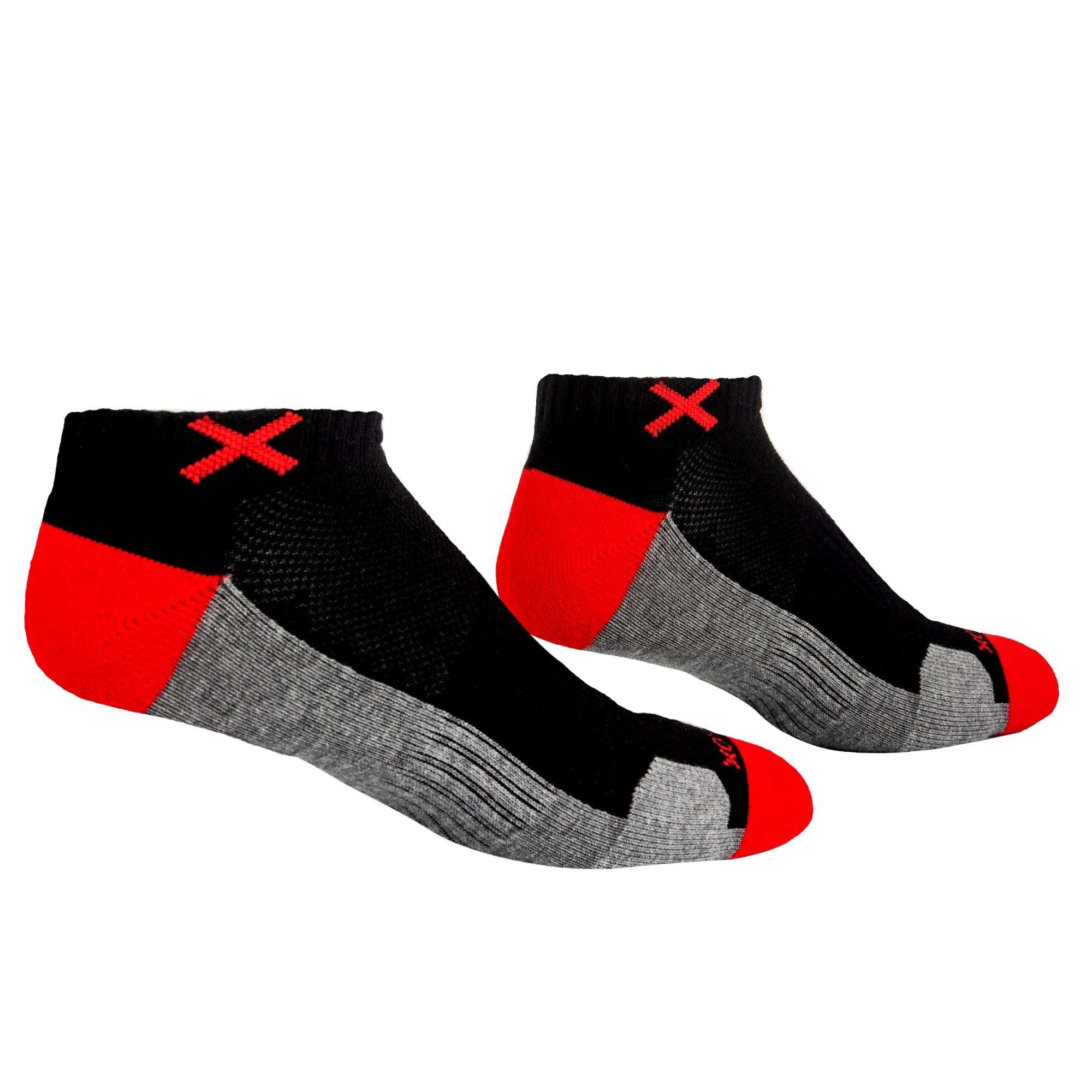 Basix Men Ankle 3 Block Staple Red Black Heather sold by Odd Sox product image thumbnail 3