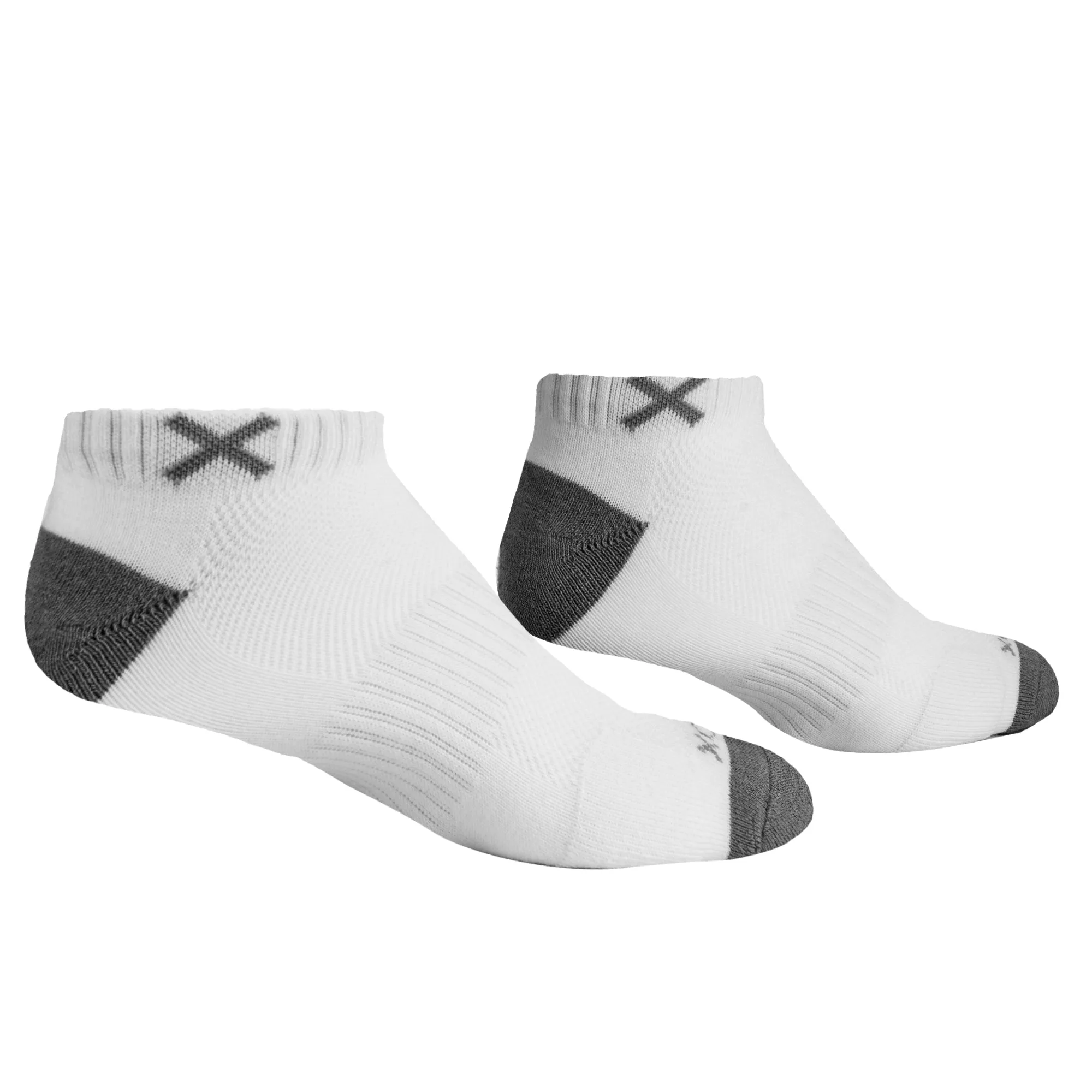 Basix Men Ankle Solid Core White Gray sold by Odd Sox product image thumbnail 3