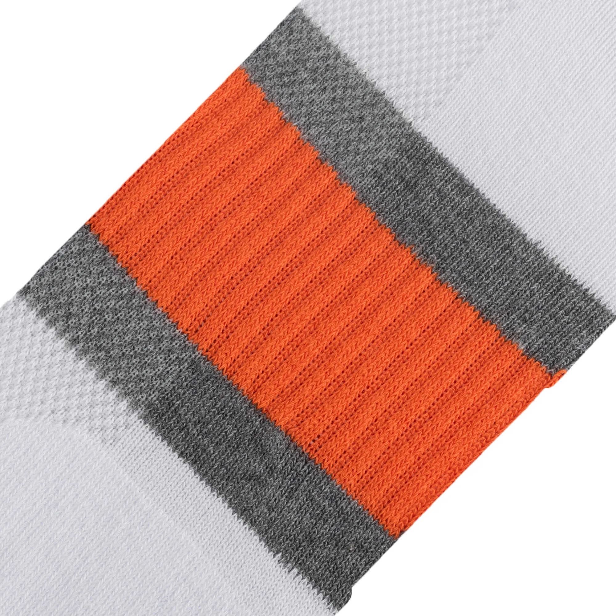 Basix Men Ankle 3 Stripe White Gray Orange sold by Odd Sox product image thumbnail 4