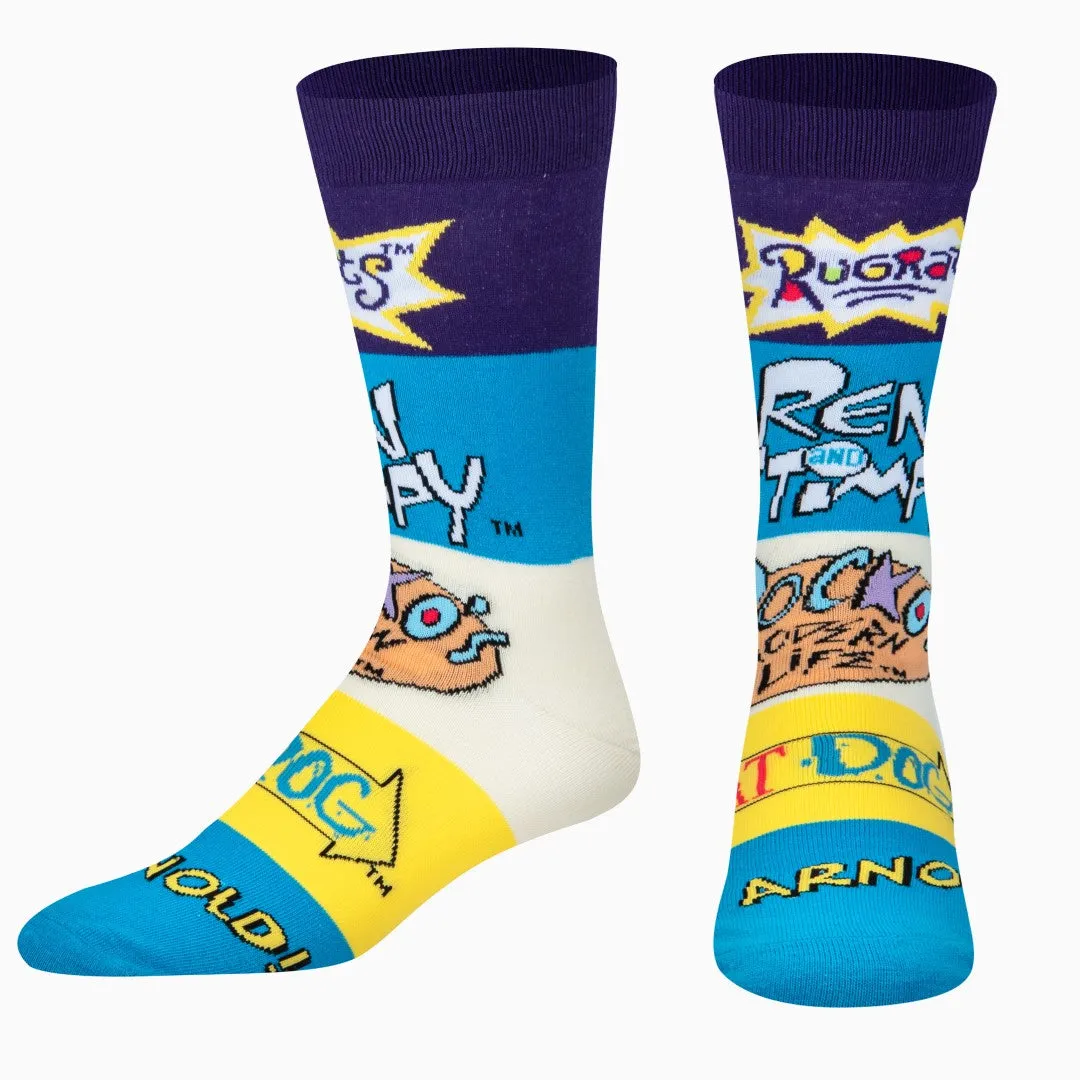 Nick 90s Mash Up Men's Crew Socks sold by Odd Sox product image thumbnail 2