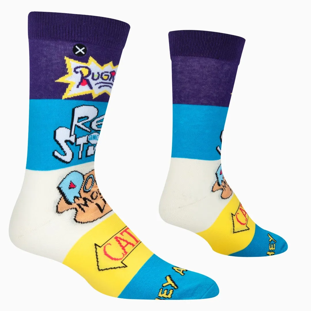 Nick 90s Mash Up Men's Crew Socks sold by Odd Sox product image thumbnail 3