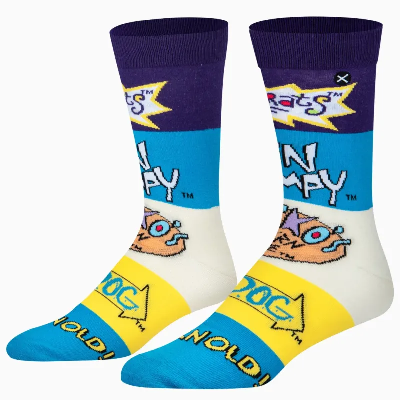 Nick 90s Mash Up Men's Crew Socks sold by Odd Sox