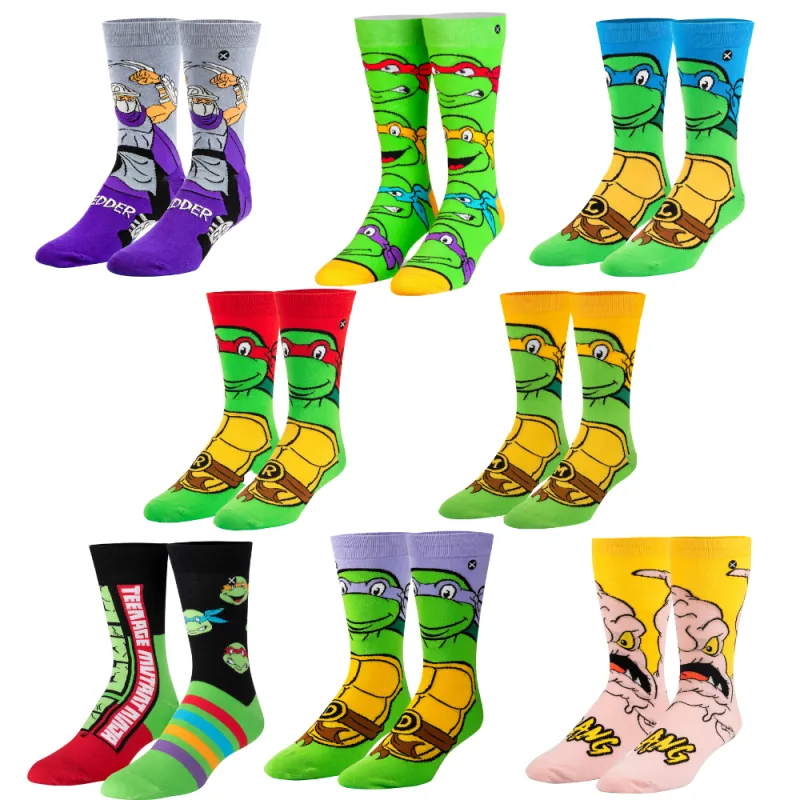 Odd Sox, TMNT, Teenage Mutant Ninja Turtles Socks Gift Box Set, 8 Pairs for Men made by Odd Sox