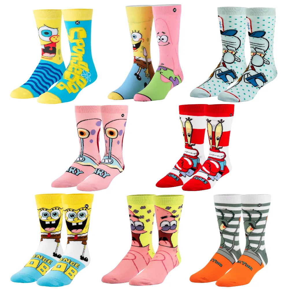 Odd Sox, Nickelodeon SpongeBob Cartoon Sock Gift Box Set, 8 Pairs, Fun, Colorful sold by Odd Sox