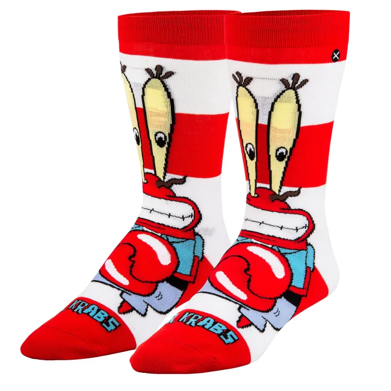 Mr Krabs Men's Crew Socks sold by Odd Sox