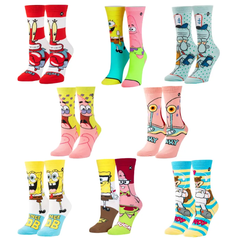 Odd Sox, Nickelodeon SpongeBob Cartoon Sock Gift Box Set, 8 Pairs, Fun, Colorful sold by Odd Sox