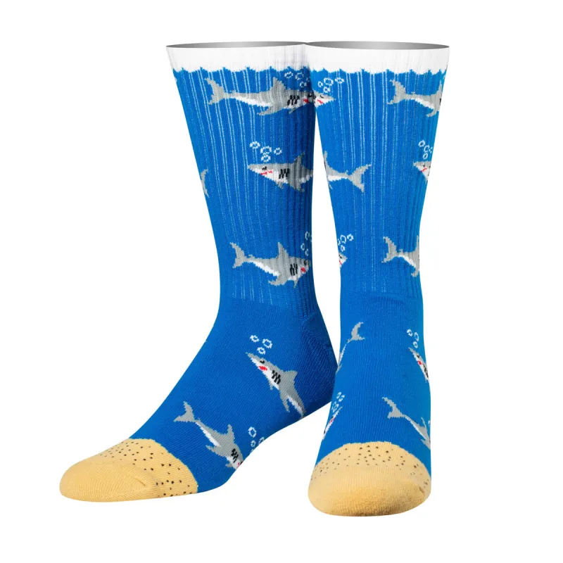 Sharks Men's Crew Socks made by Odd Sox