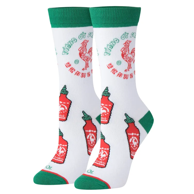 Sriracha All Over Women's Crew Socks made by Odd Sox