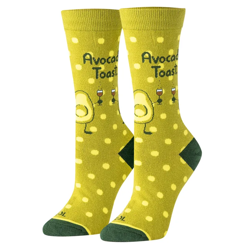 Avocado Toast Women's Crew Socks sold by Odd Sox