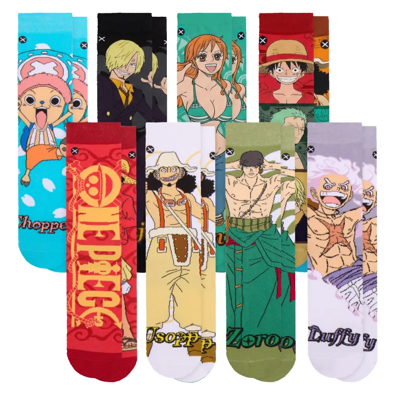 One Piece Men's Crew Socks 8-Pack made by Odd Sox