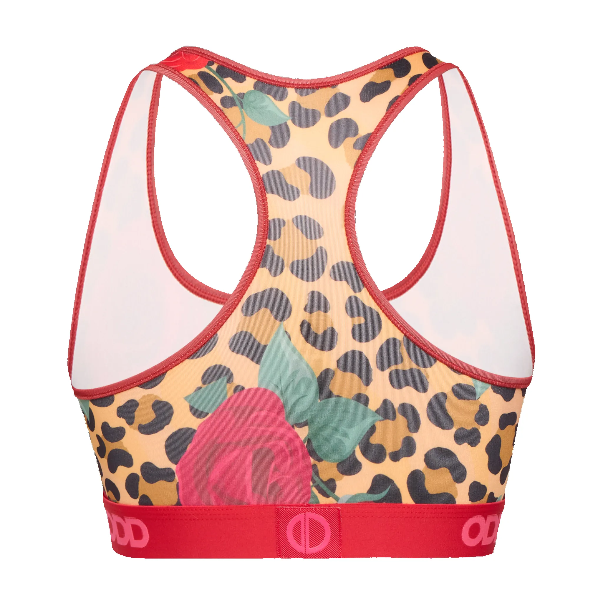 Leopard Roses Women's Sports Bra sold by Odd Sox product image thumbnail 2