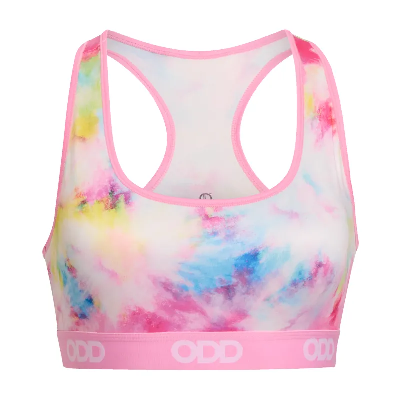 Chalk Flowers Women's Sports Bra sold by Odd Sox