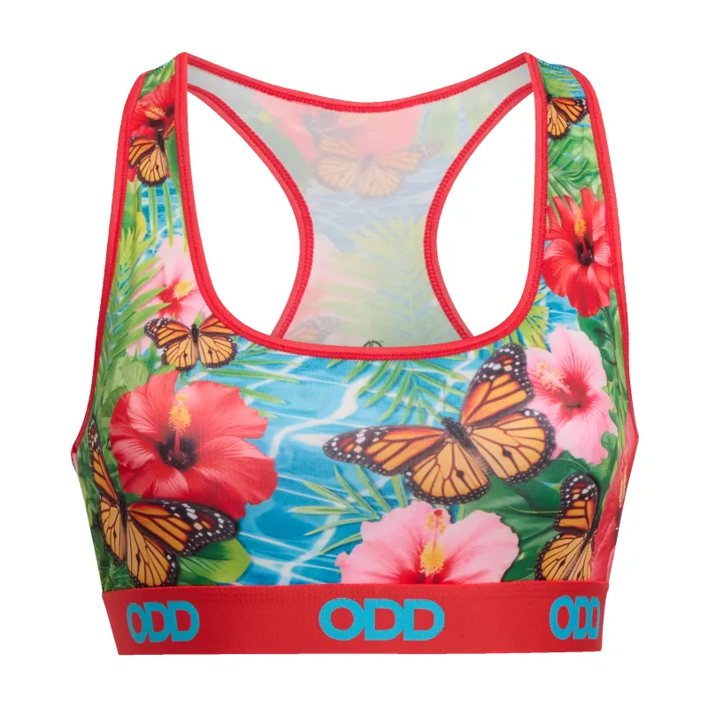 Tropic Blossoms Women's Sports Bra sold by Odd Sox