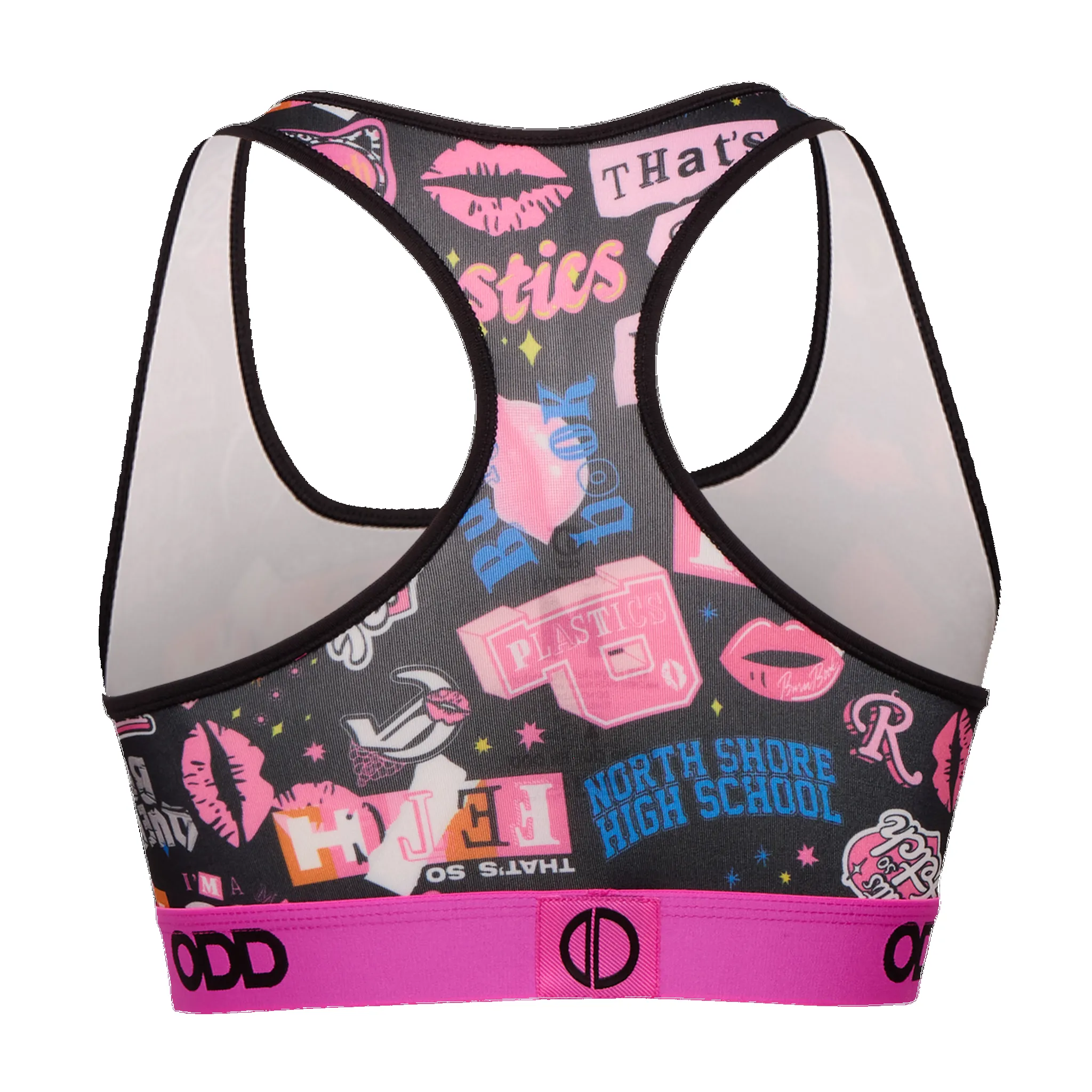 Mean Girls Stickers Women's Sports Bra sold by Odd Sox product image thumbnail 2