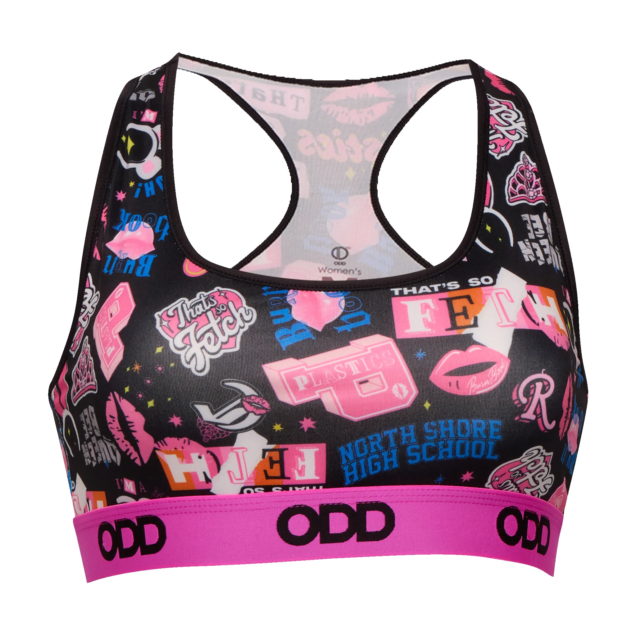 Mean Girls Stickers Women's Sports Bra sold by Odd Sox