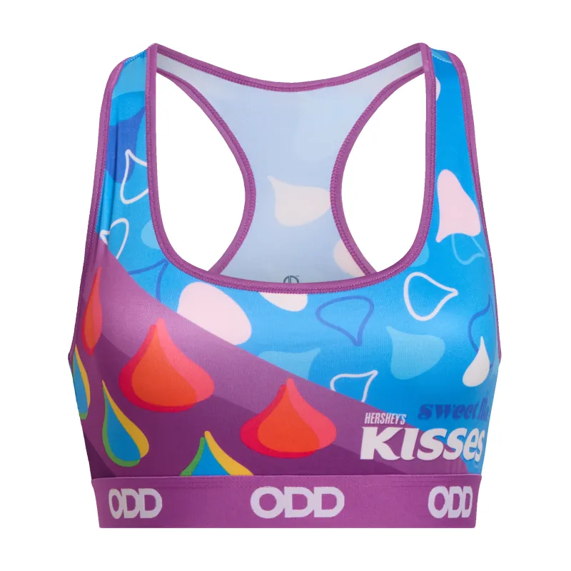 Colorful Hershey Kisses Women's Sports Bra sold by Odd Sox