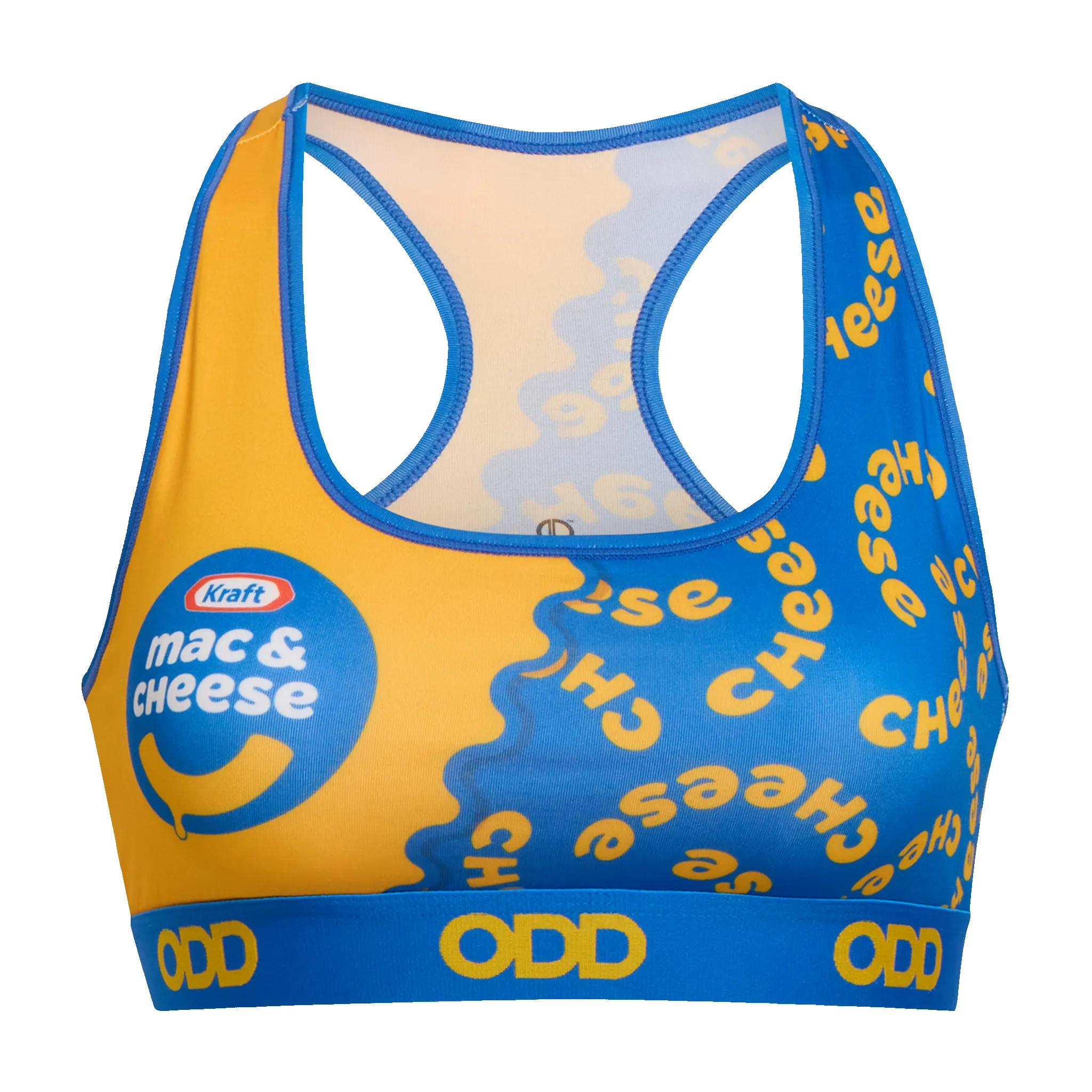 Kraft Mac & Cheese Drip Women's Sports Bra sold by Odd Sox