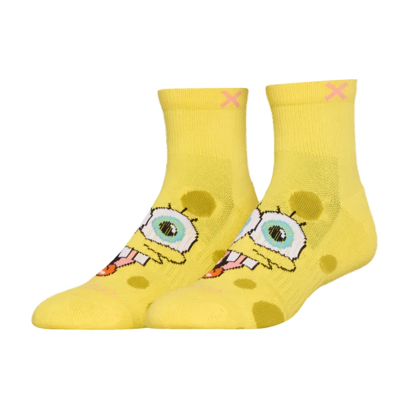Spongebob Quarter Socks made by Odd Sox