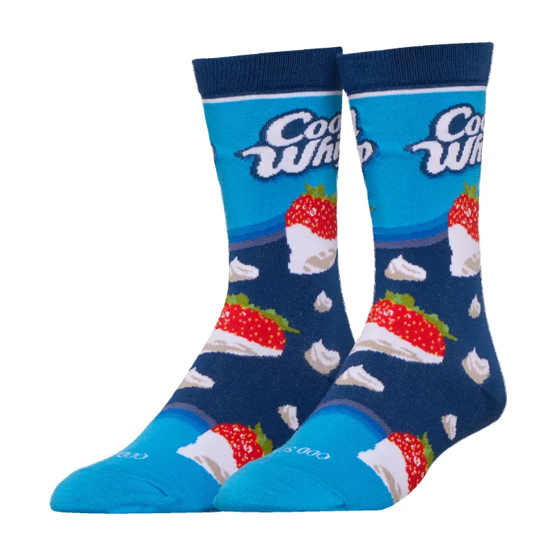 Cool Whip Dipped Crew Socks made by Odd Sox