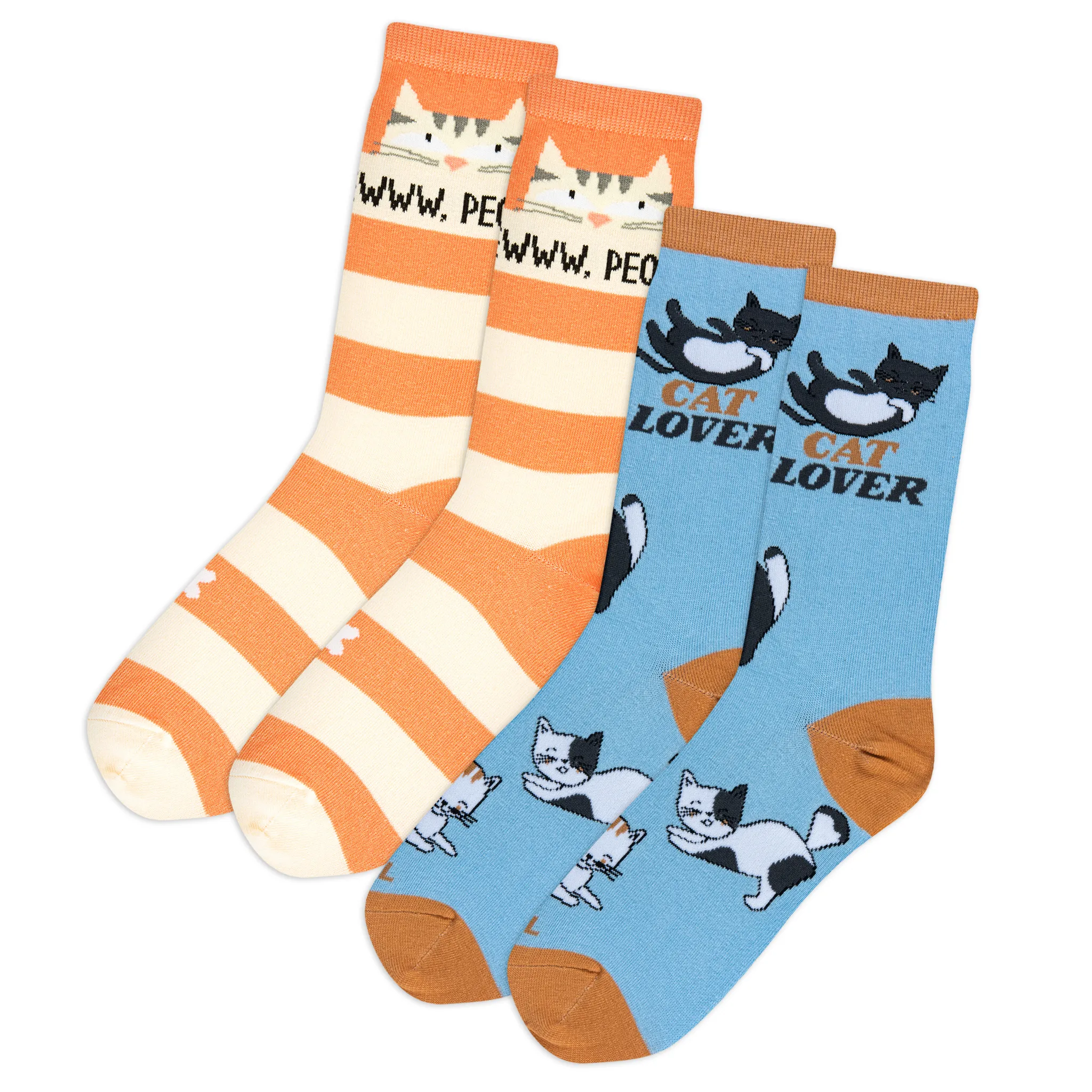 Cat Lovers Women's Crew Socks 4-Pack sold by Odd Sox product image thumbnail 2