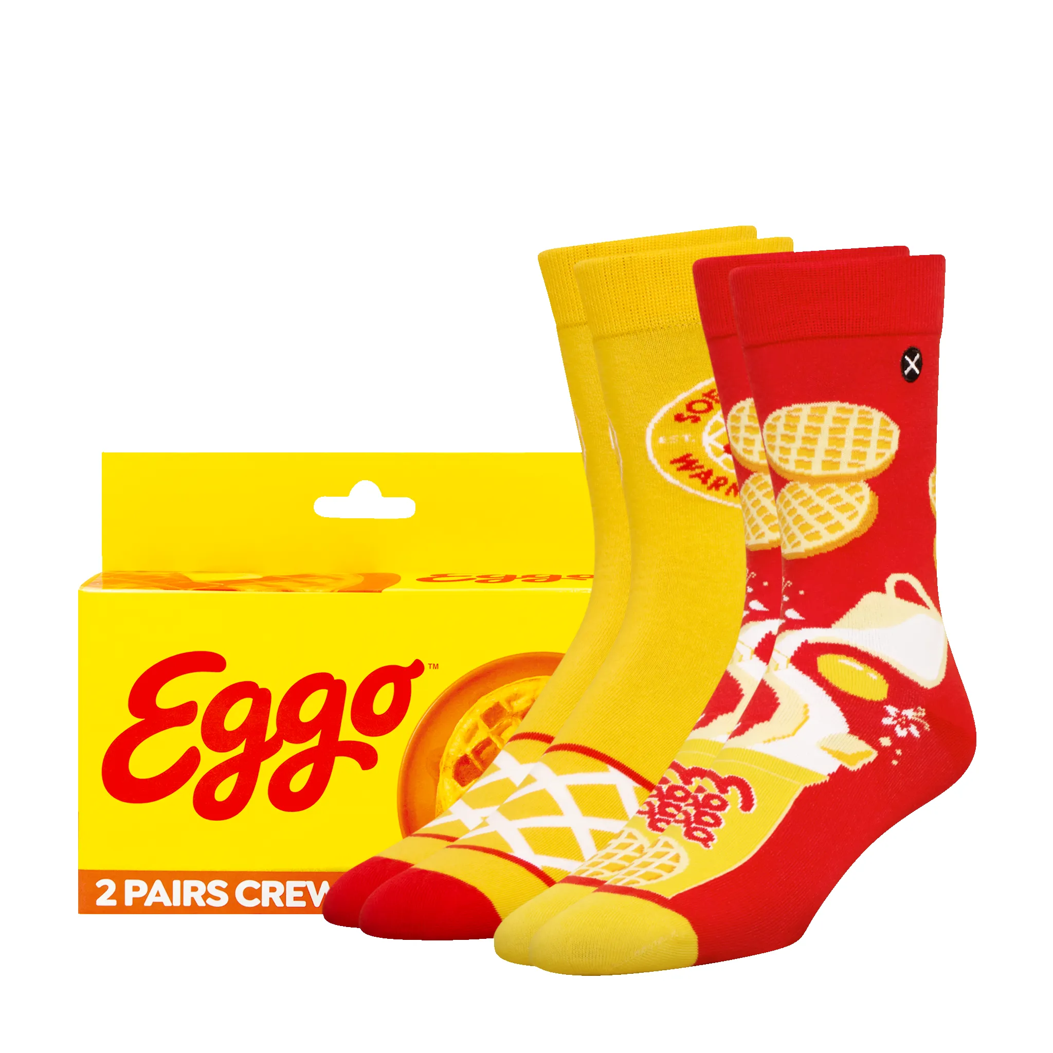 ODDMART Eggo Crew Socks 2-Pack sold by Odd Sox