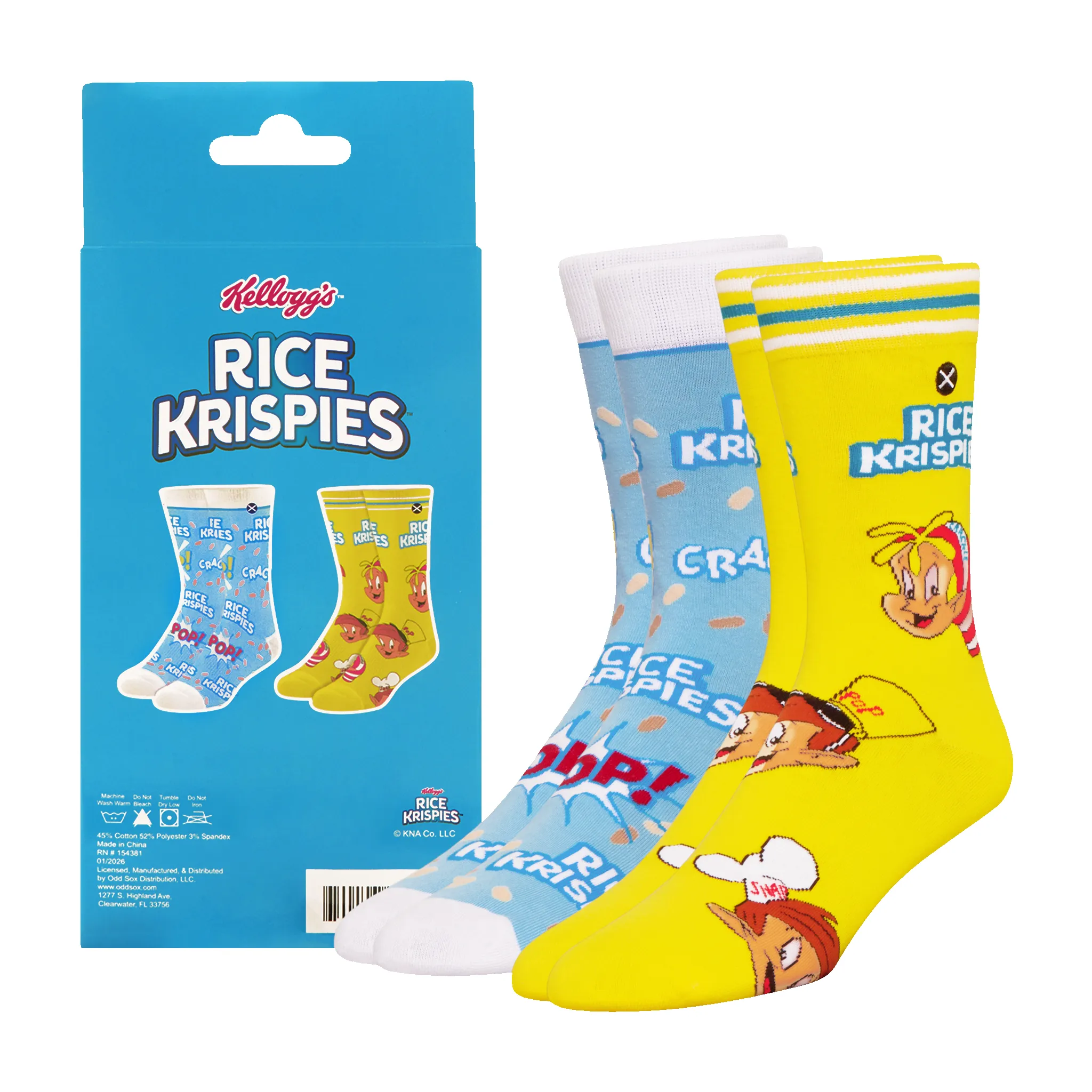 ODDMART Rice Krispies Crew Socks 2-Pack sold by Odd Sox product image thumbnail 2