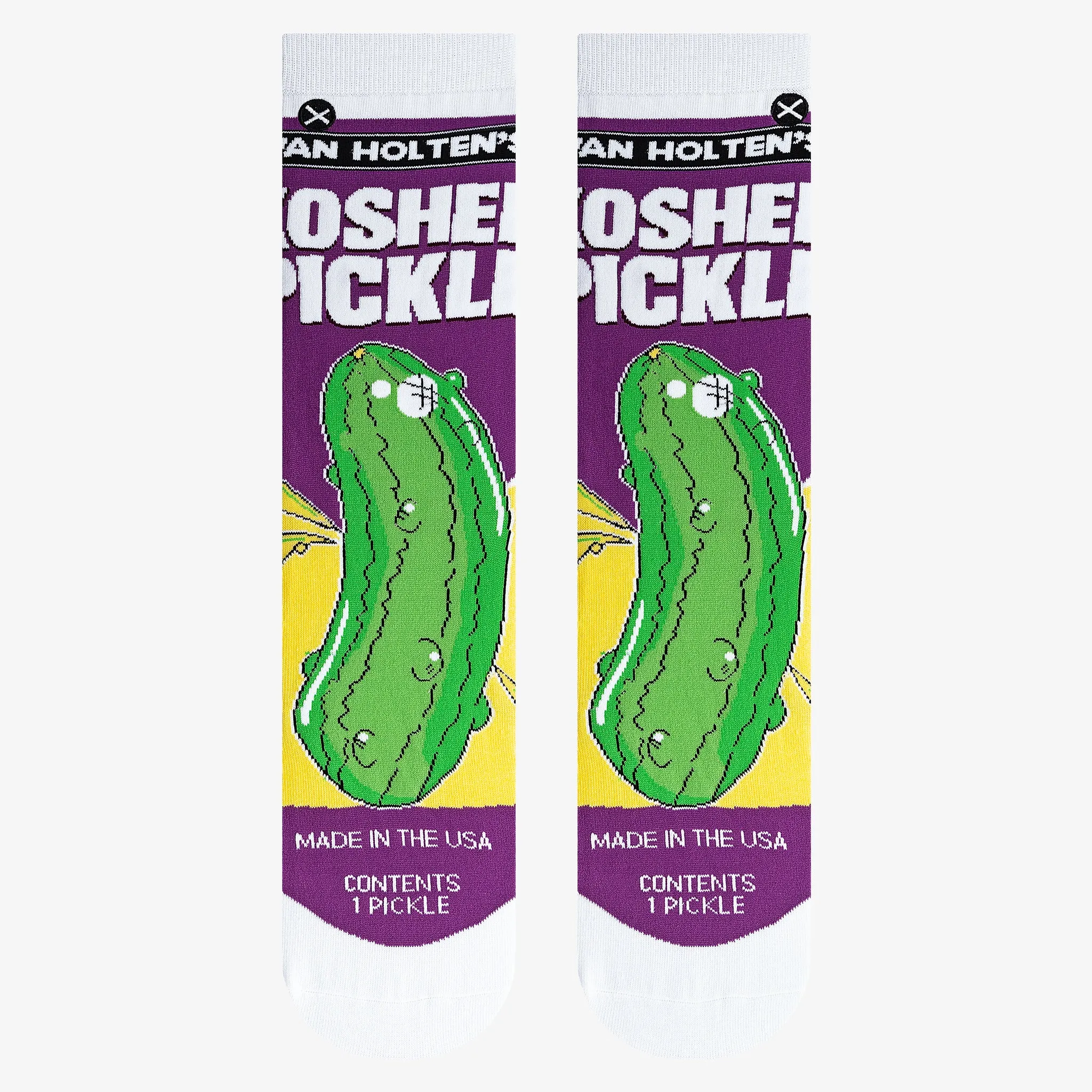 Van Holten's Kosher Pickle Men's Crew Socks sold by Odd Sox product image thumbnail 2