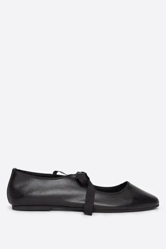 Intentionally Blank Women's Valley Black Leather Sole Ballet Flat sold by Orleans Shoe Co.