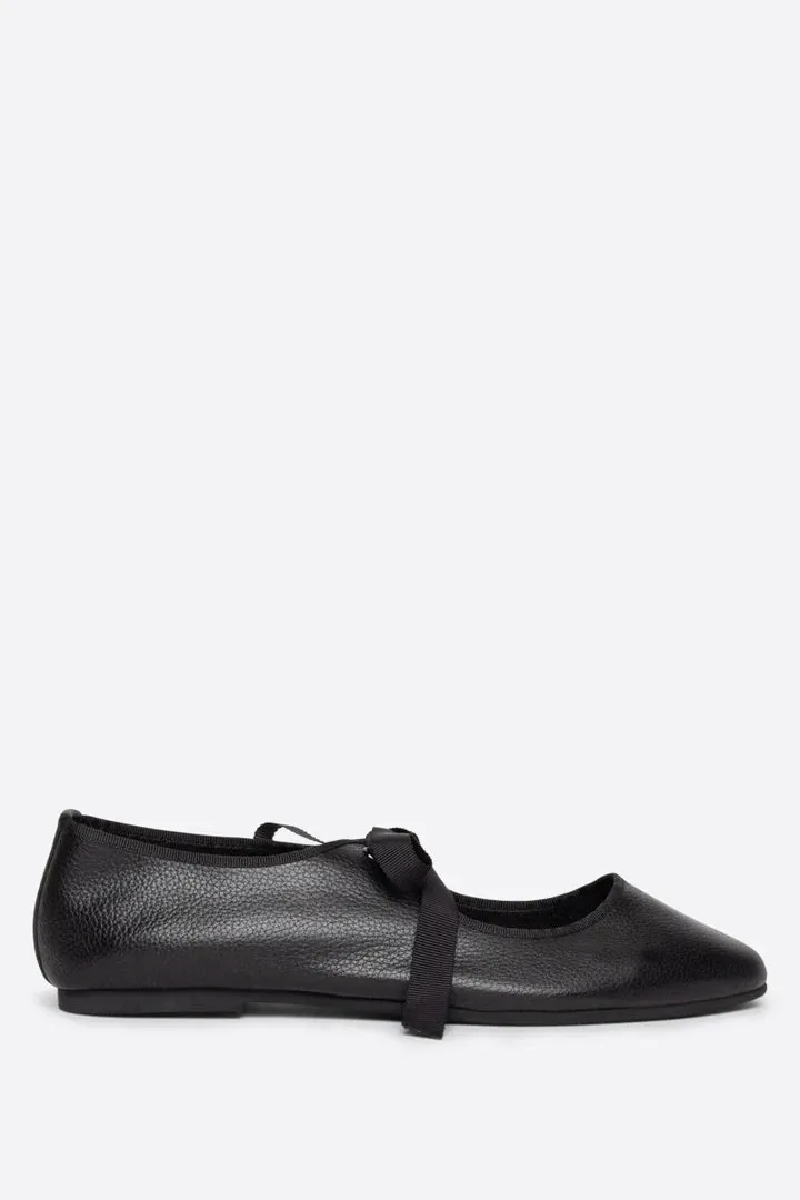 Intentionally Blank Women's Valley Black Leather Sole Ballet Flat sold by Orleans Shoe Co.