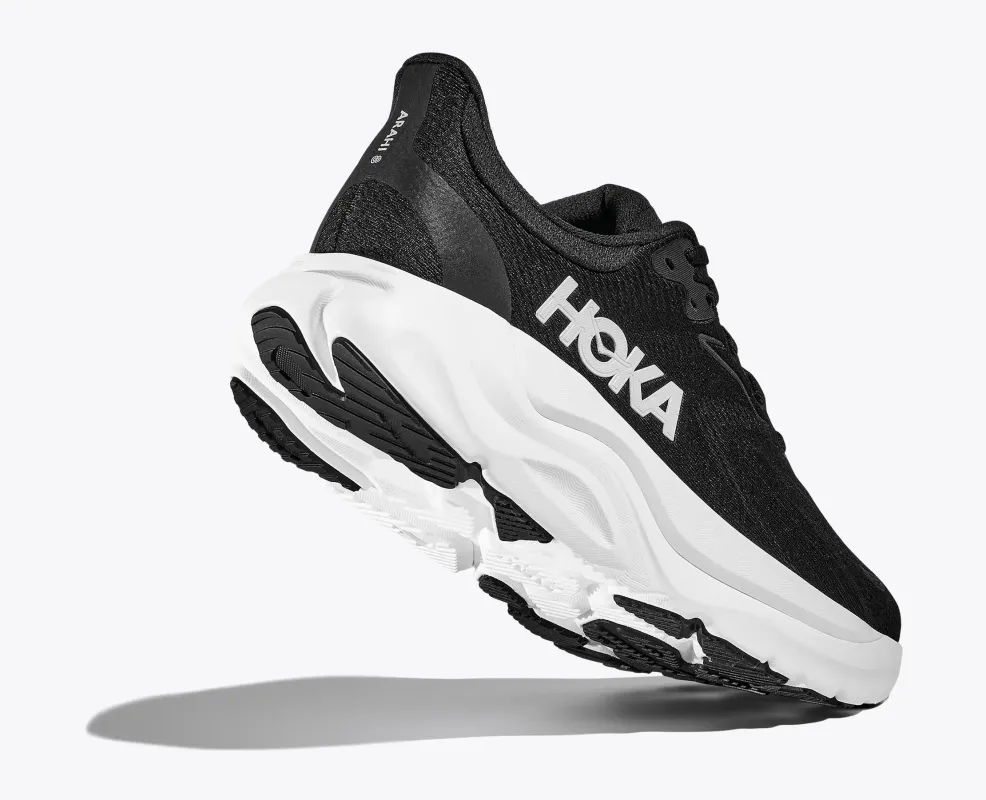 Hoka Men's Arahi 8 Black White sold by Orleans Shoe Co.