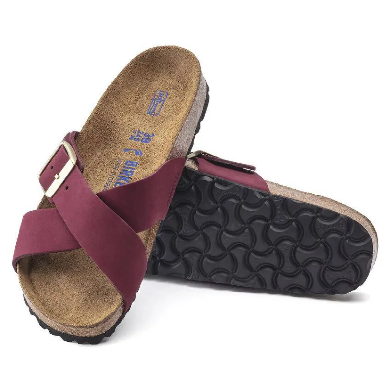 Birkenstock Women's Siena Maroon Soft Footbed sold by Orleans Shoe Co.