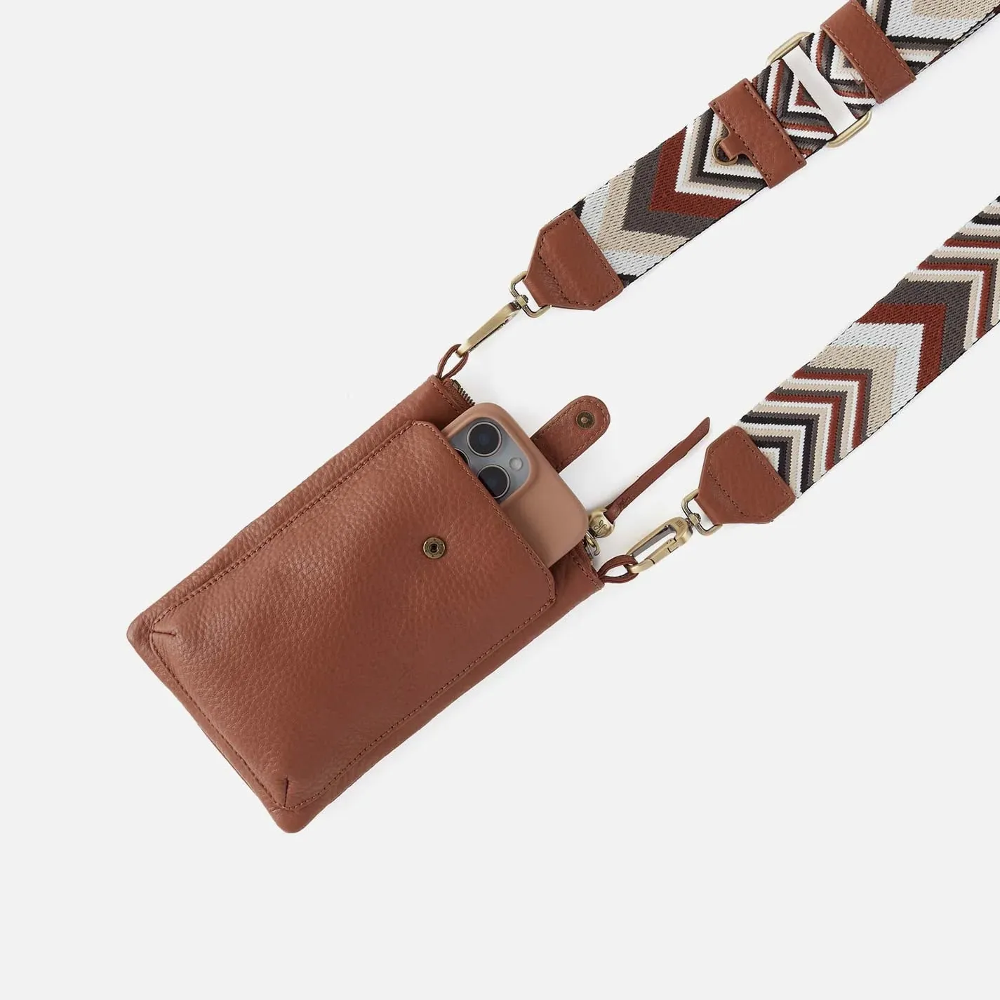 Hobo Cass Phone Crossbody Bridle Brown sold by Orleans Shoe Co. product image thumbnail 2