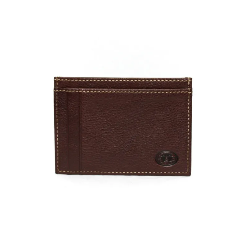 Torino Tumbled Glove Leather ID Card Case Brown sold by Orleans Shoe Co.