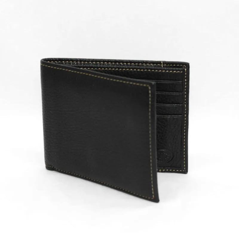 Torino Tumbled Glove Leather Billfold Wallet Black sold by Orleans Shoe Co.