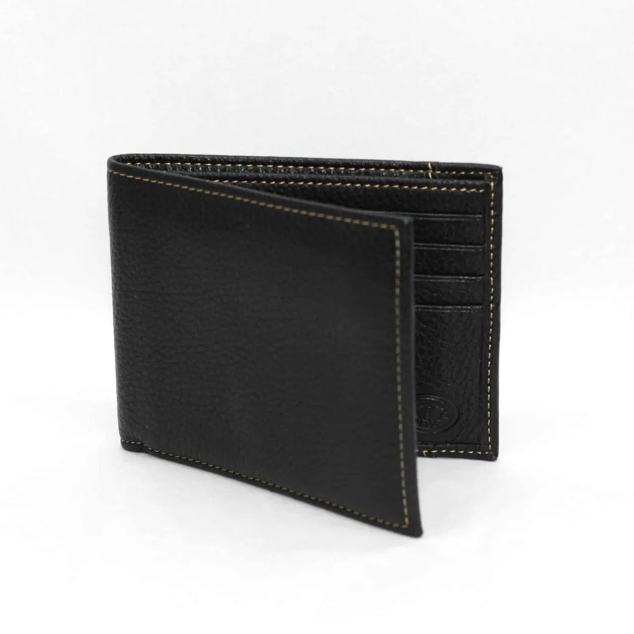 Torino Tumbled Glove Leather Billfold Wallet Black sold by Orleans Shoe Co.