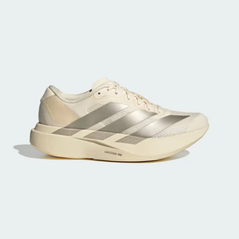 Adidas Women's Adizero Evo SL White Cyber Metallic Warm Vanilla JR5841 sold by Orleans Shoe Co.