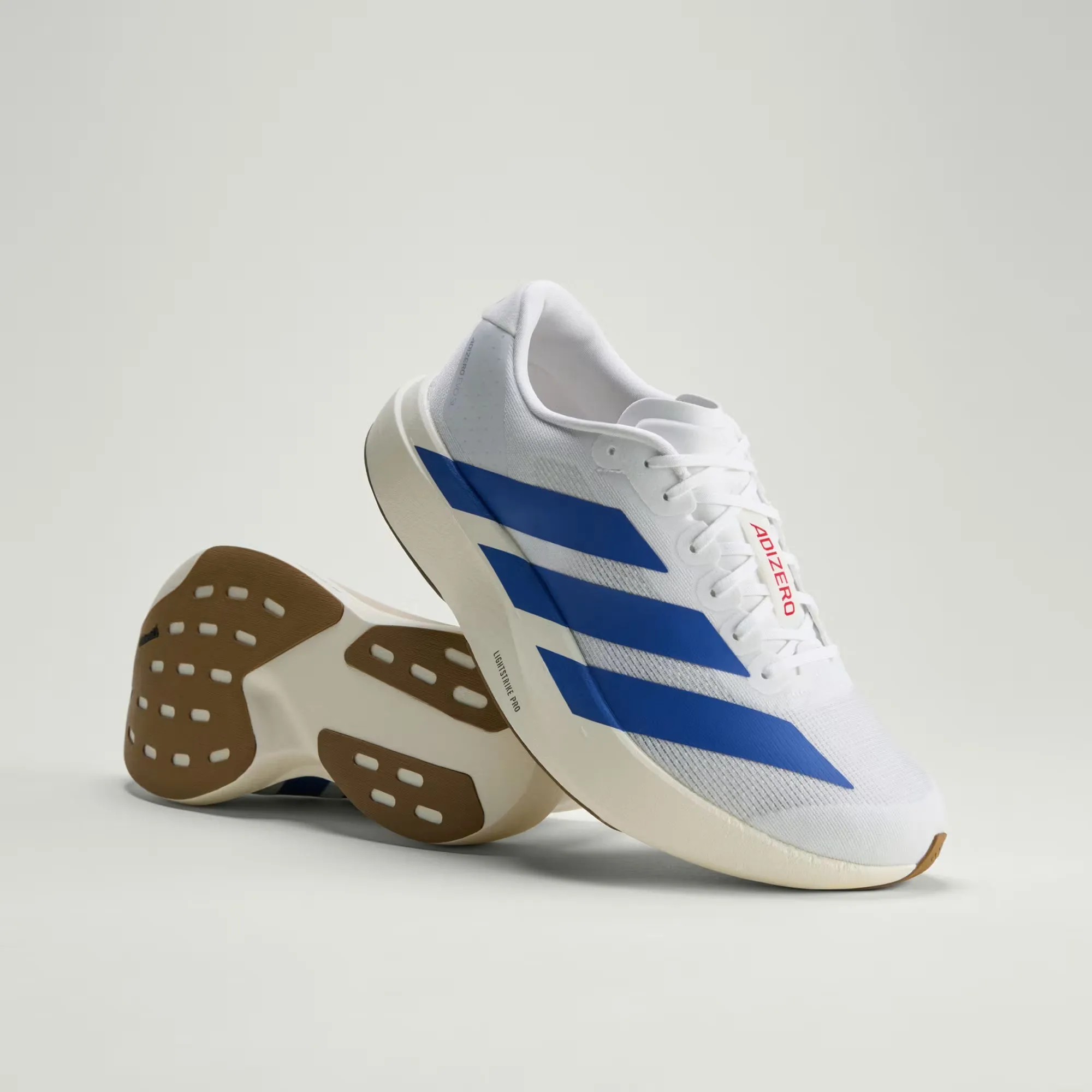 Adidas Men's Adizero Evo SL White Royal Blue Pure Ruby JS4494 sold by Orleans Shoe Co. product image thumbnail 2