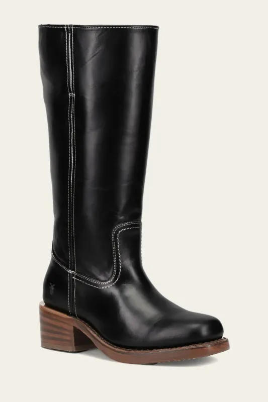 Frye Women's Campus 14L Wide Calf Jet Black Extended sold by Orleans Shoe Co.