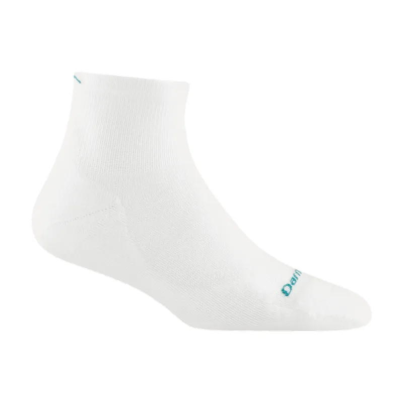 Darn Tough Women's Run Quarter Ultra Lightweight Running Sock White 1048 sold by Orleans Shoe Co.