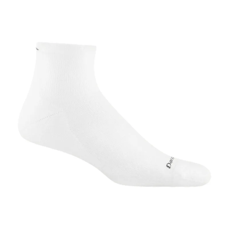 Darn Tough Vermont Men's Coolmax Run Quarter Ultra Lightweight Running Sock White 1055 sold by Orleans Shoe Co.