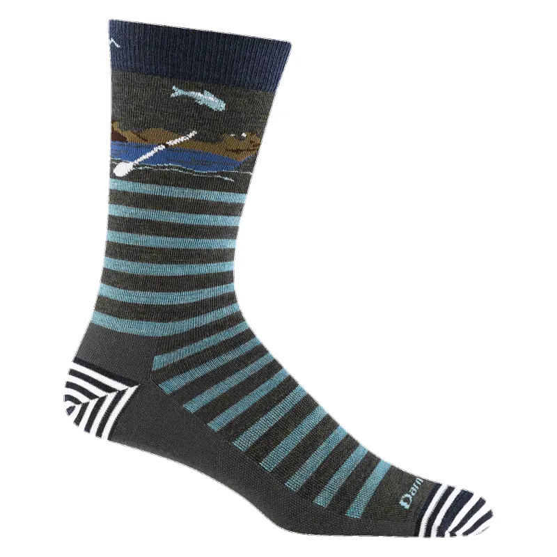 Darn Tough Vermont Men's Animal Haus Crew Lightweight Lifestyle Socks Forest 6066 sold by Orleans Shoe Co.