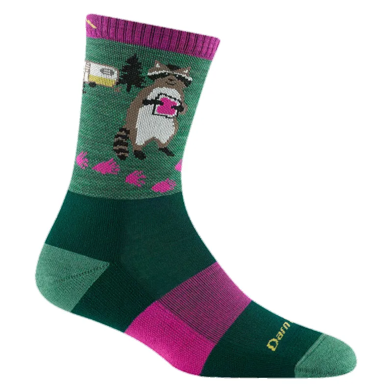 Darn Tough Vermont Women's Critter Club Micro Crew Lightweight Hiking Socks Moss 5001 sold by Orleans Shoe Co.