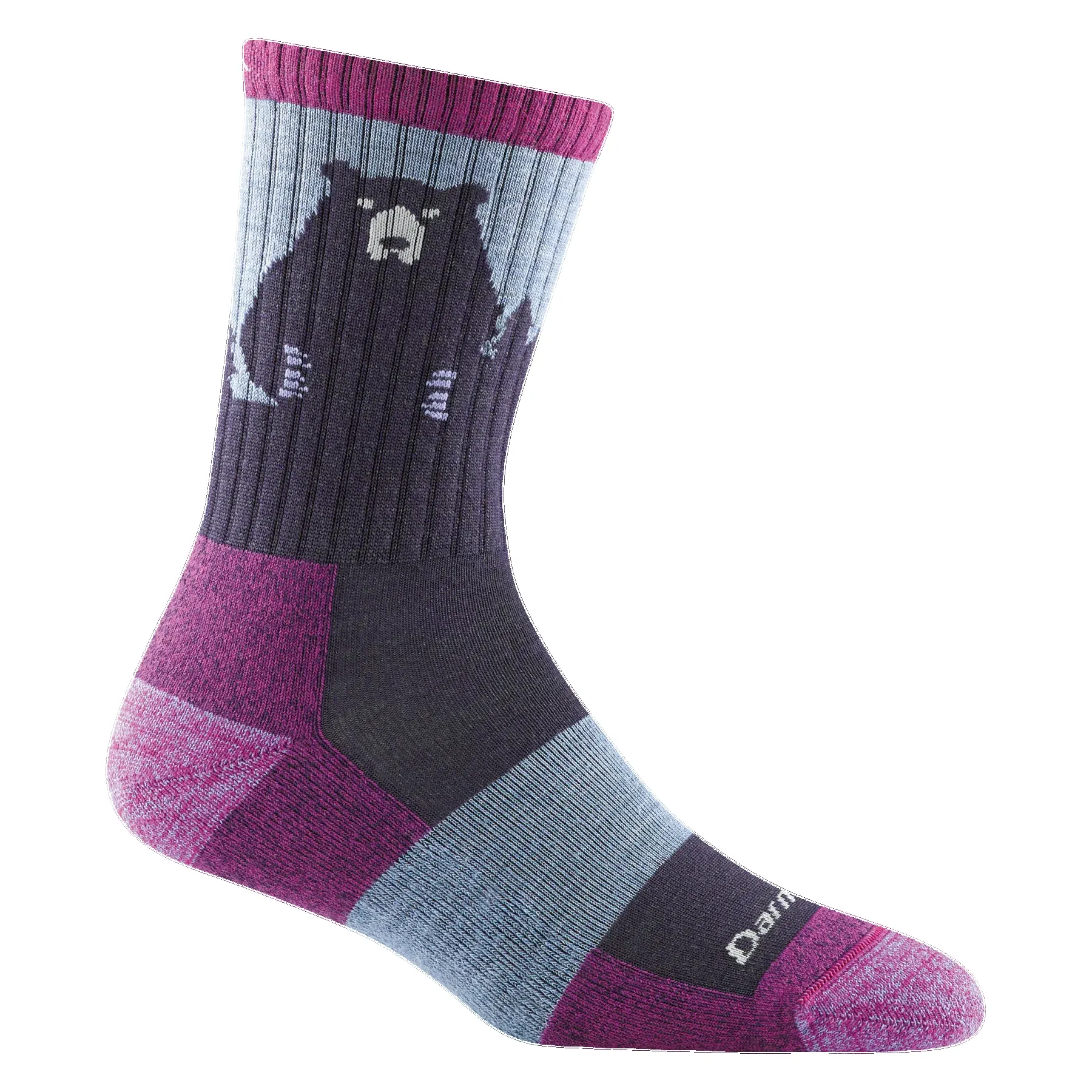 Darn Tough Vermont Women's Bear Town Micro Crew Lightweight Hiking Socks Purple 1970 sold by Orleans Shoe Co.